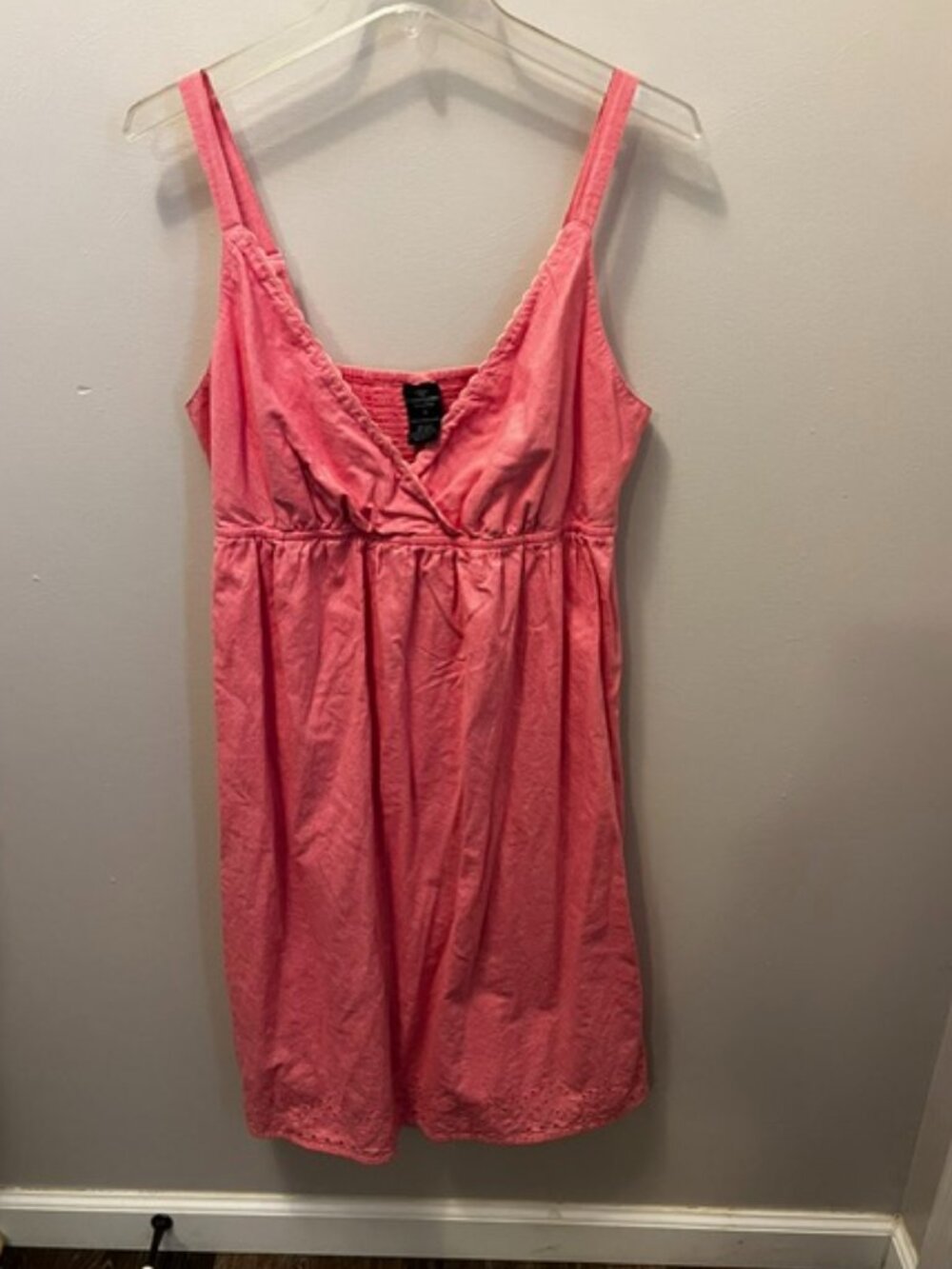 Women's Faded Glory Sun Dress, Size 12. Pink, Adjustable Straps, Good Cond!